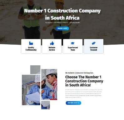Dandil Construction website, built by Da Silva Media