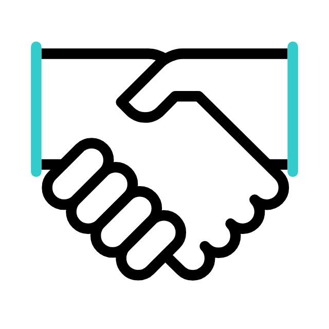 Animated Logo of shaking hands