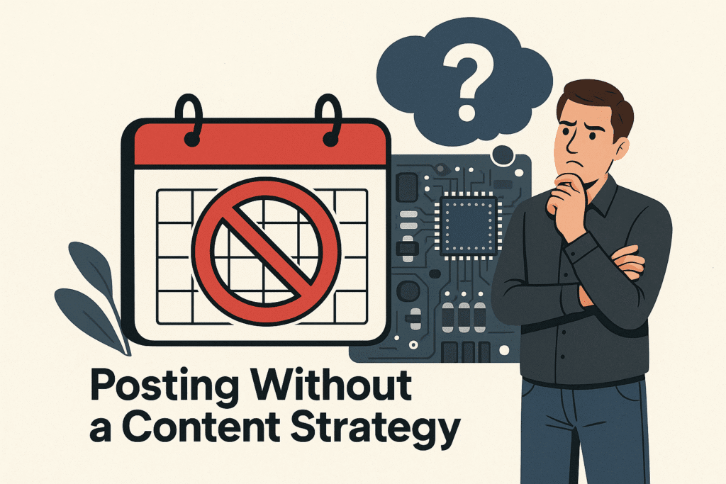 digital marketing mistakes South Africa | Posting without a content strategy