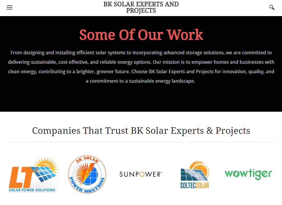 Affordable South African Marketing - website bk solar